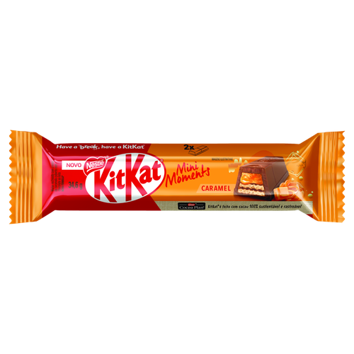 Chocolate Caramel Kitkat Mini Moments Pacote 34,6g