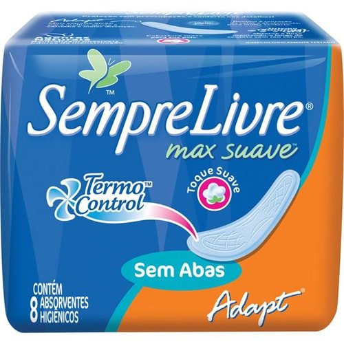 Absorvente Sempre Livre Especial Adapt Max Suave Sem Abas 8 unidades