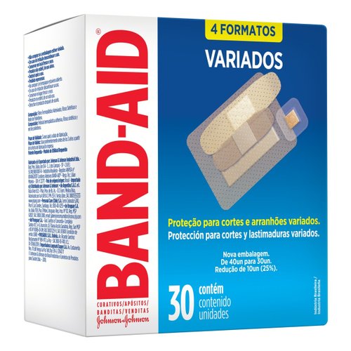 Curativo Band-Aid Variados Caixa 30 Unidades