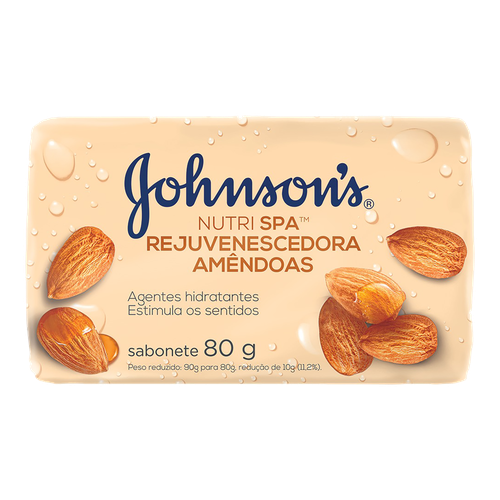 Sabonete Johnsons Barra Nutri Spa Rejuvenescedora Amendoa 80g