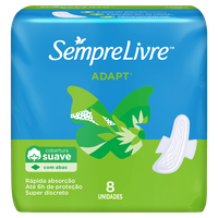 Absorvente Sempre Livre Especial Adapt Toque Suave Com Abas 8 unidades