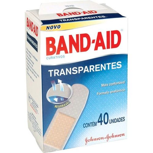 Curativos Band-Aid Transparentes 40 unidades