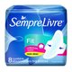 Absorvente Sempre Livre Fit Max Suave Com Abas 8 unidades