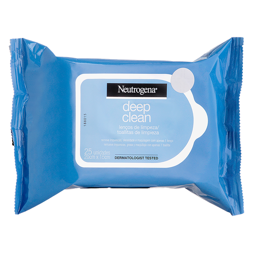 Lenço Demaquilante Neutrogena Deep Clean 25 unidades