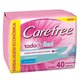 Absorvente Carefree Protetor Diario Todo Dia Flexi Sem perfume Sem Abas 40 unidades