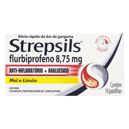 Strepsils Sabor Mel e Limão 16 pastilhas