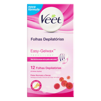 Folha Depilatória Corporal Veet Pele Normal a Seca 12 unidades