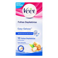 Folha Depilatória Corporal Veet Peles Delicadas 12 unidades