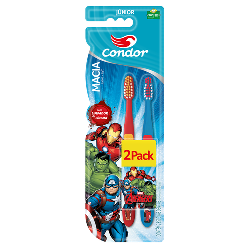 CONDOR JUNIOR ESCOVA DENTAL AVENGERS LEVE 2 PAGUE 1 +6 ANOS x 1