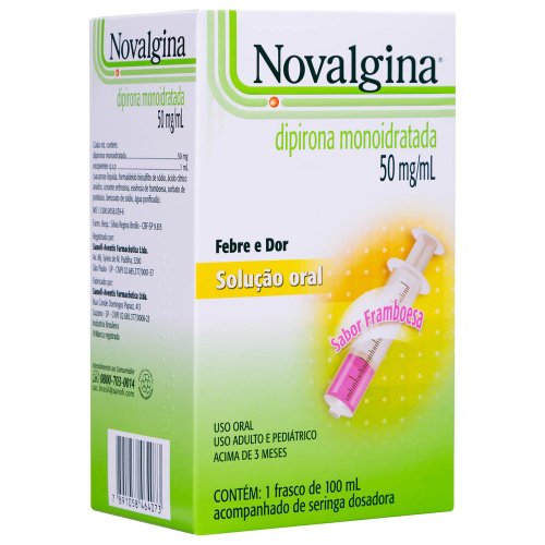 Novalgina 50mg/ml 100ml com seringa dosadora