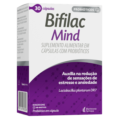 Suplemento Alimentar com Probióticos Bifilac Mind Caixa 30 Cápsulas