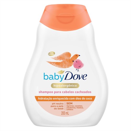 Shampo Baby Dove Hidratação Enriquecida Cabelos Cacheados 200ml