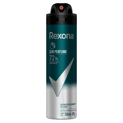 Desodorante Antitranspirante Rexona Men Sem Perfume Aerosol 150ml