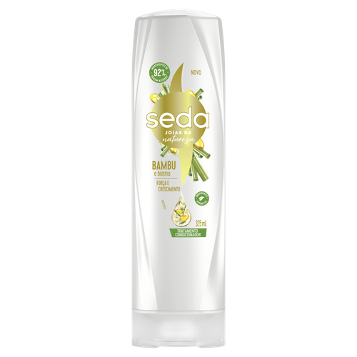 Tratamento Condicionador Seda Joias da Natureza Bambu e Biotina Frasco 325ml