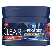 Gel Fixador Ação Prolongada Clear Men Controle de Caspa Pote 300g