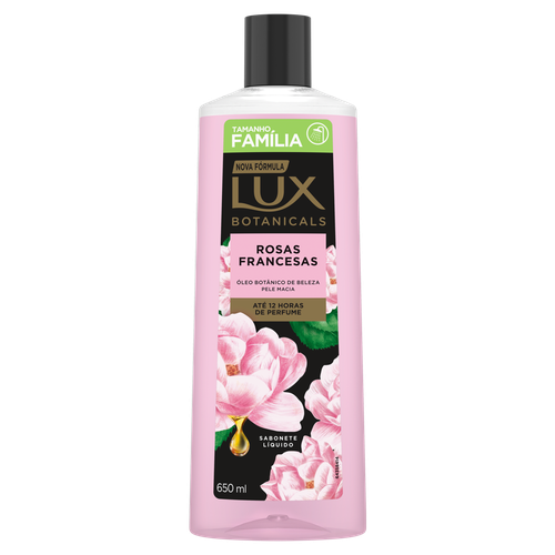 Sabonete Líquido Rosas Francesas Lux Botanicals Frasco 650ml Tamanho Família