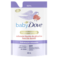 Sabonete Líquido de Glicerina Hidratação Relaxante Dove Baby Hora de Dormir Sachê 400ml Refil