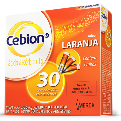 Cebion 1g Sabor Laranja 30 comprimidos efervescentes