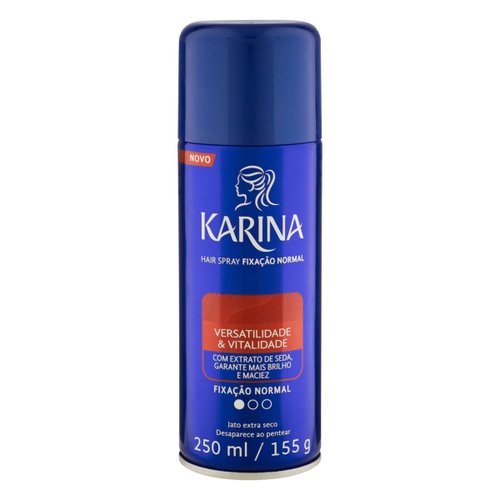 Spray Fixador Karina Hair Versatilidade & Vitalidade Fixação Normal 250ml