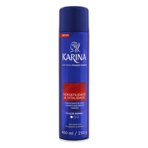 Spray Fixador Karina Hair Versatilidade & Vitalidade Fixação Normal 400ml