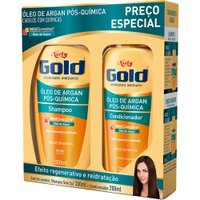 Kit Niely Gold Shampoo+Condicionador Oleo Argan Pos Quimica 300/200ml