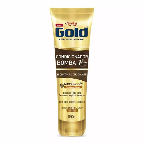 Condicionador Niely Gold Bomba Hidratação Chocolate Todos Os Tipos Cabelos 150ml