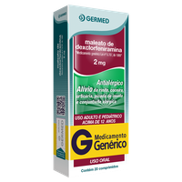 Maleato de Dexclorfeniramina Genérico Germed 2mg 20 comprimidos