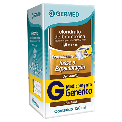 Cloridrato de Bromexina Xarope Adulto Genérico Germed 8mg/5ml 120ml