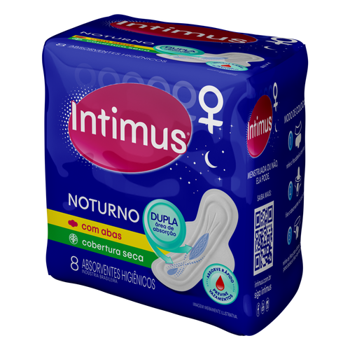 Absorvente Externo Intimus Noturno Seca Com Abas 8 unidades