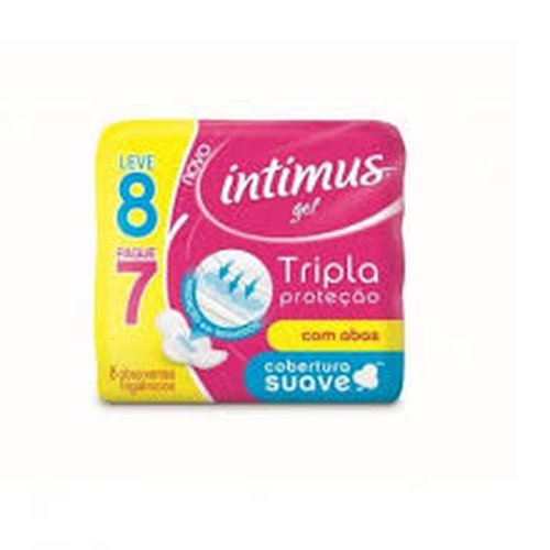 Absorvente Intimus Gel Tripla Protecao Com Abas 8 unidades