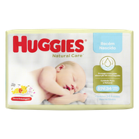 Fralda Descartável Infantil Huggies Natural Care Recém-Nascido RN Pacote 34 Unidades