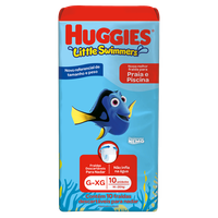 Fralda Descartável Infantil Praia & Piscina Huggies Little Swimmers G-XG Pacote 10 Unidades