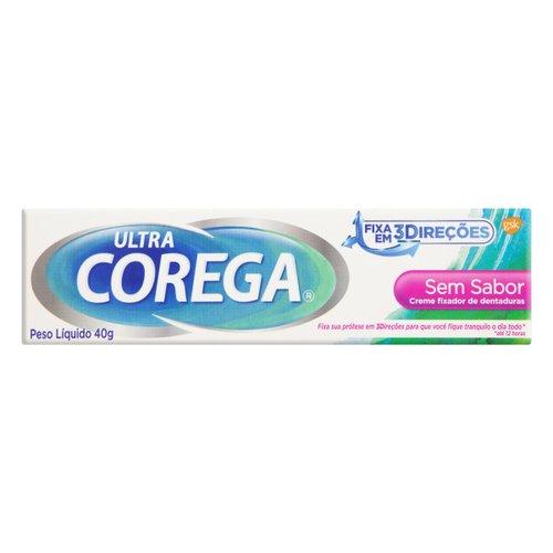 Corega Fixador de Prótese Ultra Creme Sem Sabor 40g