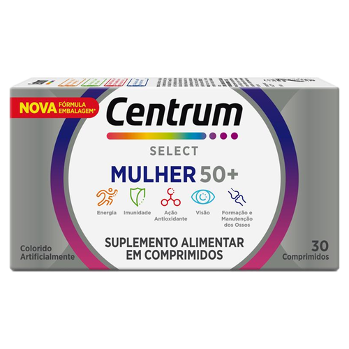 Suplemento Alimentar Centrum Select Mulher 50+ Caixa 30 Comprimidos