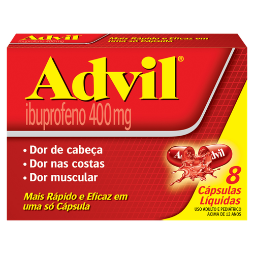 ADVIL EXTRA ALIV 400MG C/8 CAPSULAS