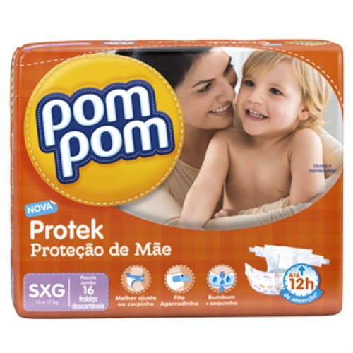 Fralda Pom Pom Protek Baby XG 18 unidades