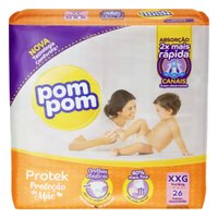 Fralda Pom Pom Protek Baby SXG 30 unidades