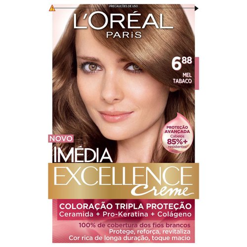 Tintura Permanente Imédia Excellence 6.88 Mel Tabaco 1 unidade