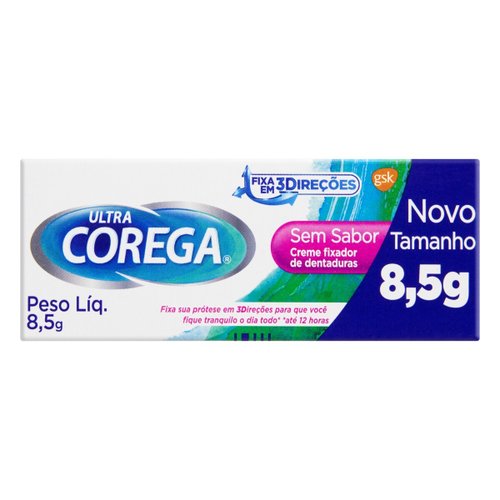 Corega Fixador de Prótese Ultra Creme Sem Sabor 8.5g