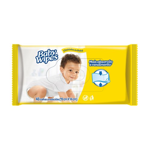 Lenço Umedecido Huggies Baby Wipes 48 unidades