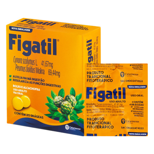 Figatil 20 drágeas