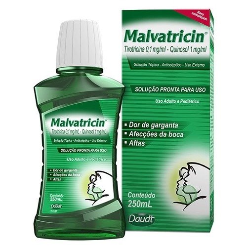 Malvatricin Solução 0,1mg/ml + 0,1mg/ml 250ml