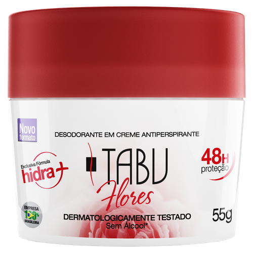 Desodorante em Creme Tabu Flores 55g