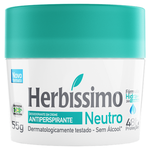 Desodorante em Creme  Herbíssimo Neutro Sem Perfume 55g