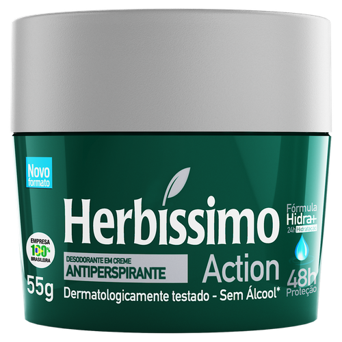 Desodorante em Creme  Herbíssimo Action 55g