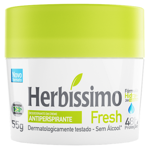 Desodorante em Creme  Herbíssimo Fresh 55g