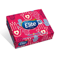 Lenço Softys Elite Folha Dupla 50 unidades