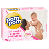 Sabonete em Barra Pom Pom Óleo Amêndoas 80g