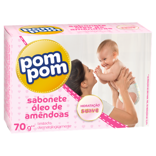 Sabonete em Barra Pom Pom Óleo Amêndoas 80g