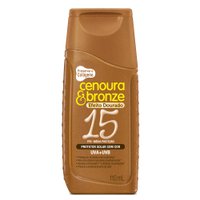 Loção Bronzeadora Cenoura & Bronze Com Cor Efeito Dourado FPS 15 110ml